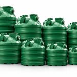 Green polyethylene septic tanks in several sizes