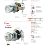 GERE cylindrical knob set catalogue page, 2 of 2, with models, specifications and diagrams